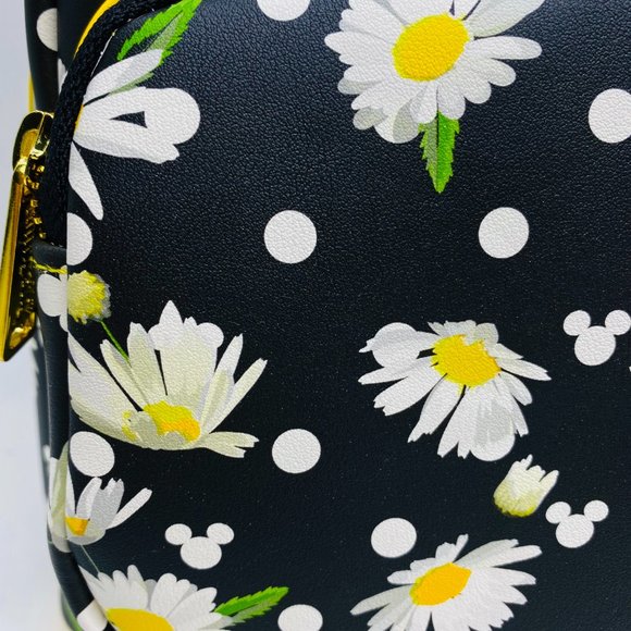 Loungefly Disney Minnie Mouse Daisies Mini Backpack, Ears, and Necklace Set - Picture 9 of 14